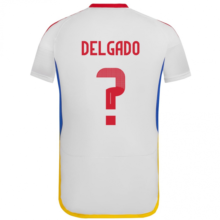 Hombre Fútbol Camiseta Venezuela Álex Delgado #0 Blanco 2ª Equipación 24-26 Argentina