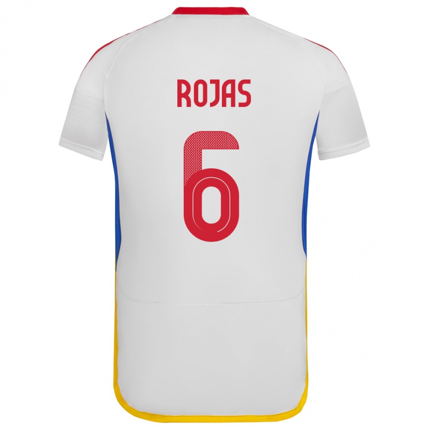 Hombre Fútbol Camiseta Venezuela Carlos Rojas #6 Blanco 2ª Equipación 24-26 Argentina