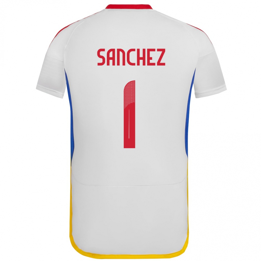 Hombre Fútbol Camiseta Venezuela Jorge Sánchez #1 Blanco 2ª Equipación 24-26 Argentina