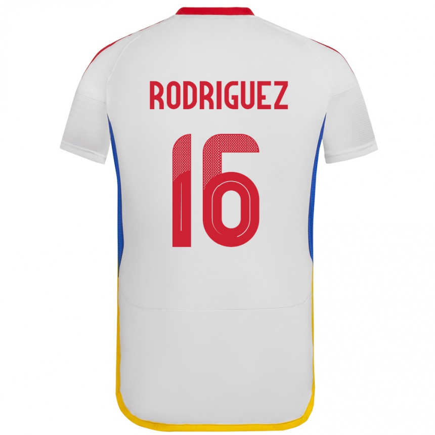 Hombre Fútbol Camiseta Venezuela Arianna Rodríguez #16 Blanco 2ª Equipación 24-26 Argentina