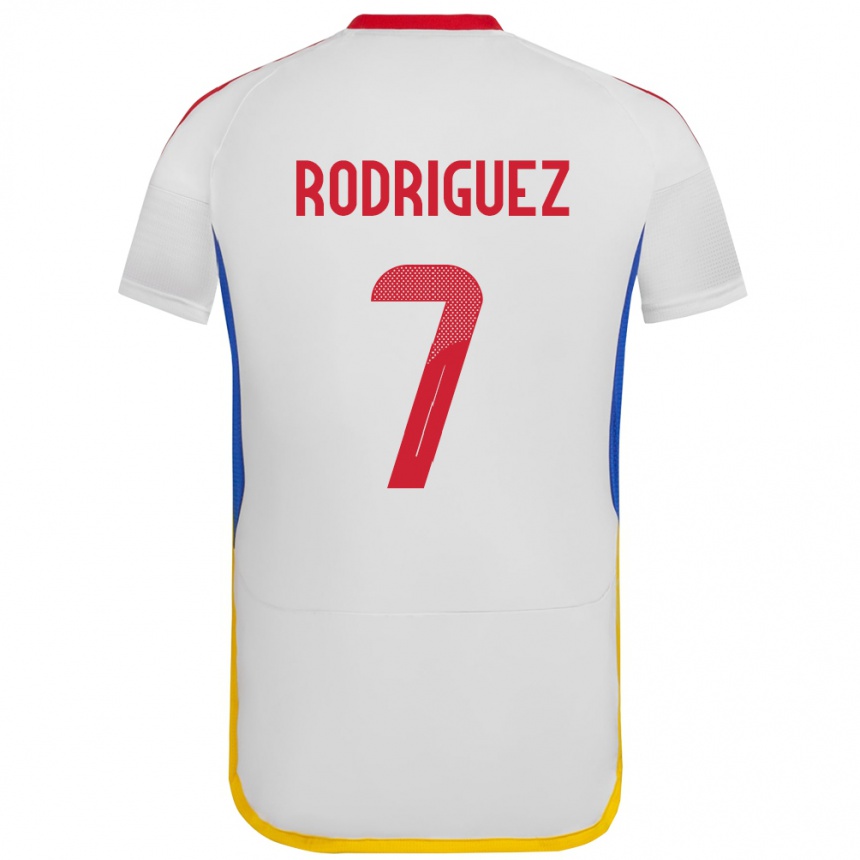 Hombre Fútbol Camiseta Venezuela Daniuska Rodriguez #7 Blanco 2ª Equipación 24-26 Argentina