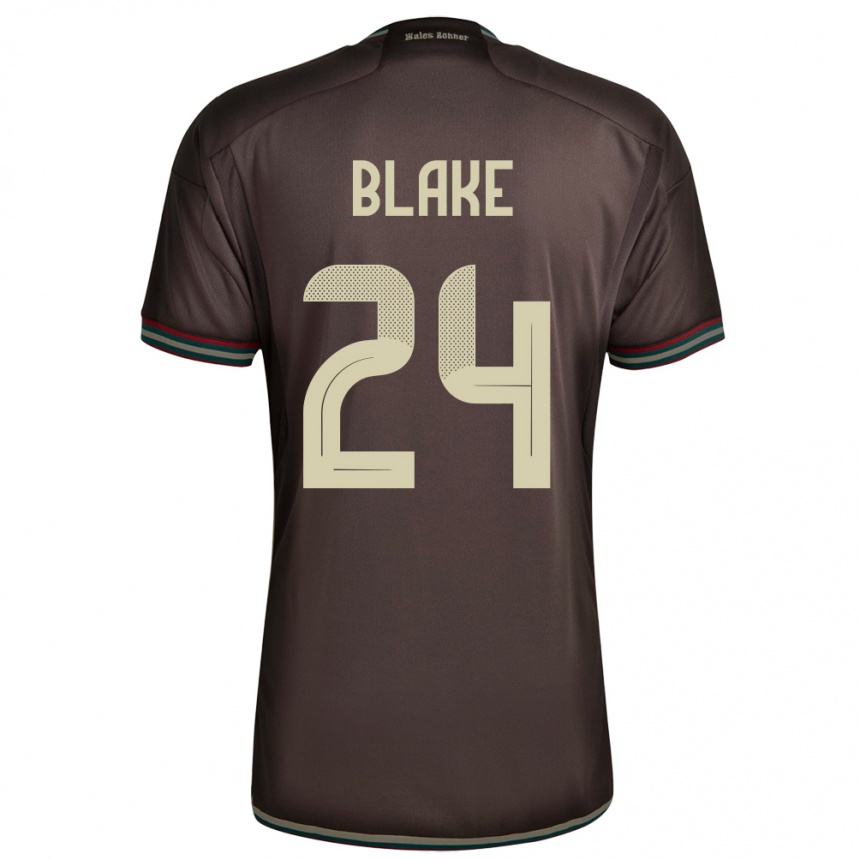 Hombre Fútbol Camiseta Jamaica Andre Blake #24 Marrón Noche 2ª Equipación 24-26 Argentina