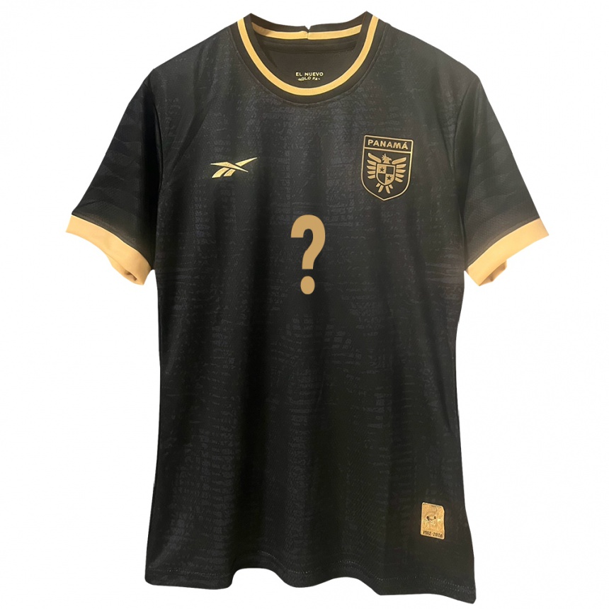 Hombre Fútbol Camiseta Panamá Su Nombre #0 Negro 2ª Equipación 24-26 Argentina