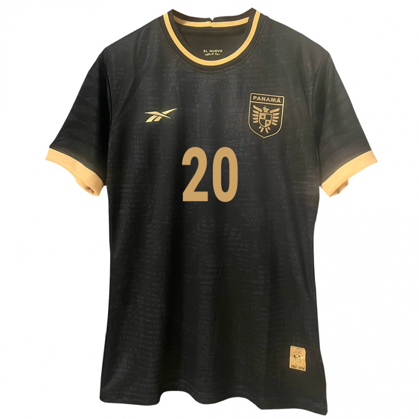 Hombre Fútbol Camiseta Panamá Ernesto Gómez #20 Negro 2ª Equipación 24-26 Argentina