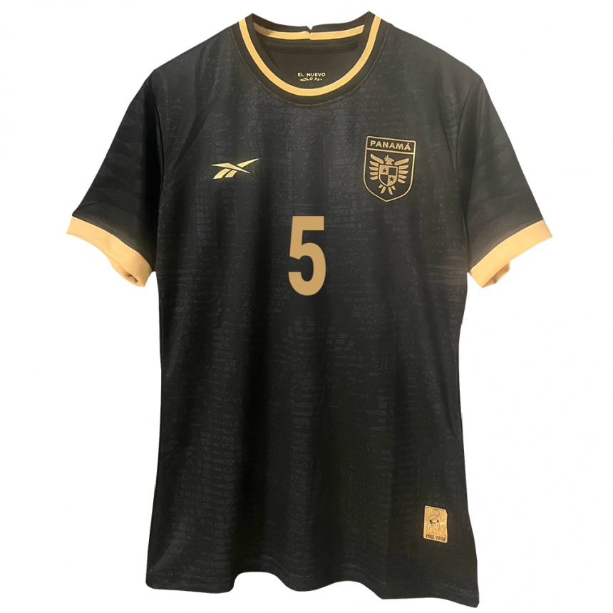 Hombre Fútbol Camiseta Panamá Abdiel Ayarza #5 Negro 2ª Equipación 24-26 Argentina