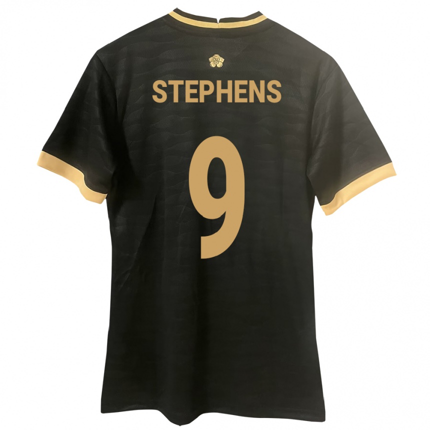 Hombre Fútbol Camiseta Panamá Alfredo Stephens #9 Negro 2ª Equipación 24-26 Argentina