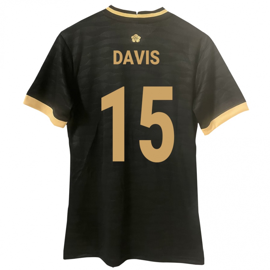 Hombre Fútbol Camiseta Panamá Éric Davis #15 Negro 2ª Equipación 24-26 Argentina