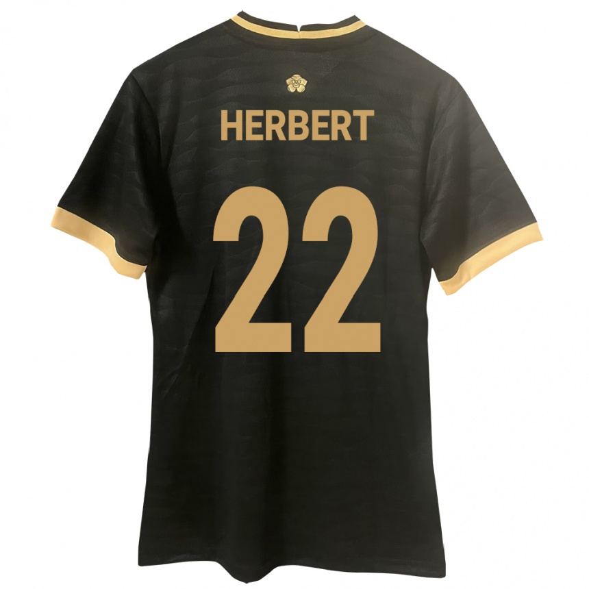 Hombre Fútbol Camiseta Panamá Antony Herbert #22 Negro 2ª Equipación 24-26 Argentina