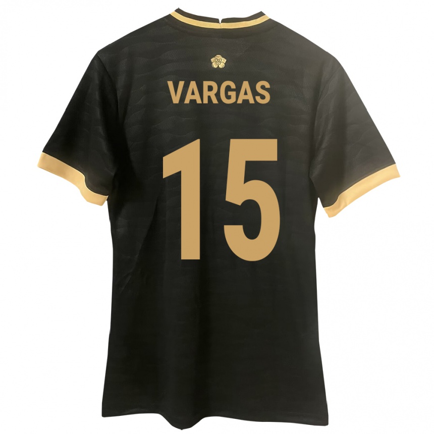 Hombre Fútbol Camiseta Panamá Rosario Vargas #15 Negro 2ª Equipación 24-26 Argentina