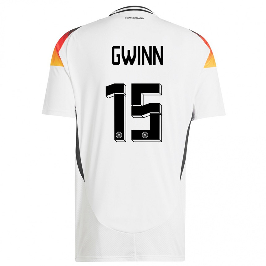 Mujer Fútbol Camiseta Alemania Giulia Gwinn #15 Blanco 1ª Equipación 24-26 Argentina