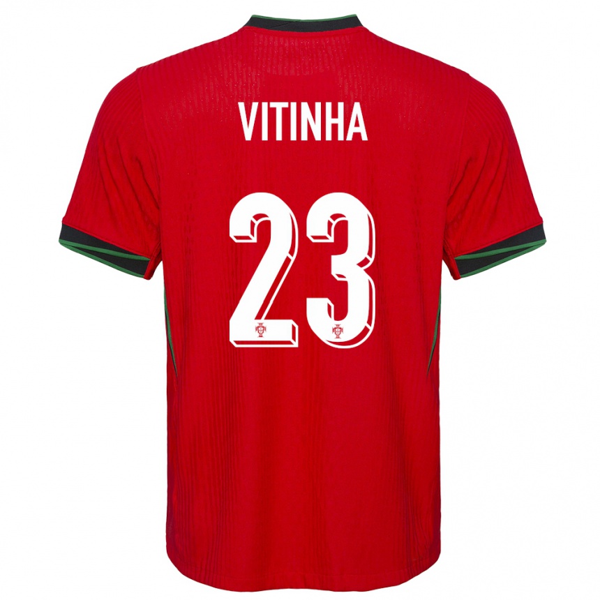 Mujer Fútbol Camiseta Portugal Vitinha #23 Rojo 1ª Equipación 24-26 Argentina