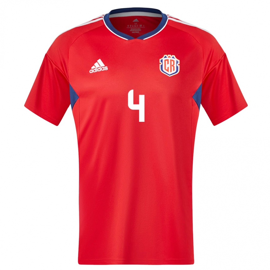 Mujer Fútbol Camiseta Costa Rica Mariana Benavides #4 Rojo 1ª Equipación 24-26 Argentina