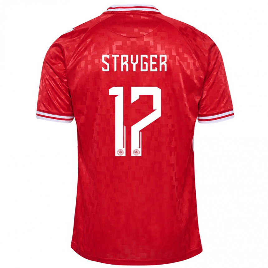 Mujer Fútbol Camiseta Dinamarca Jens Stryger Larsen #17 Rojo 1ª Equipación 24-26 Argentina