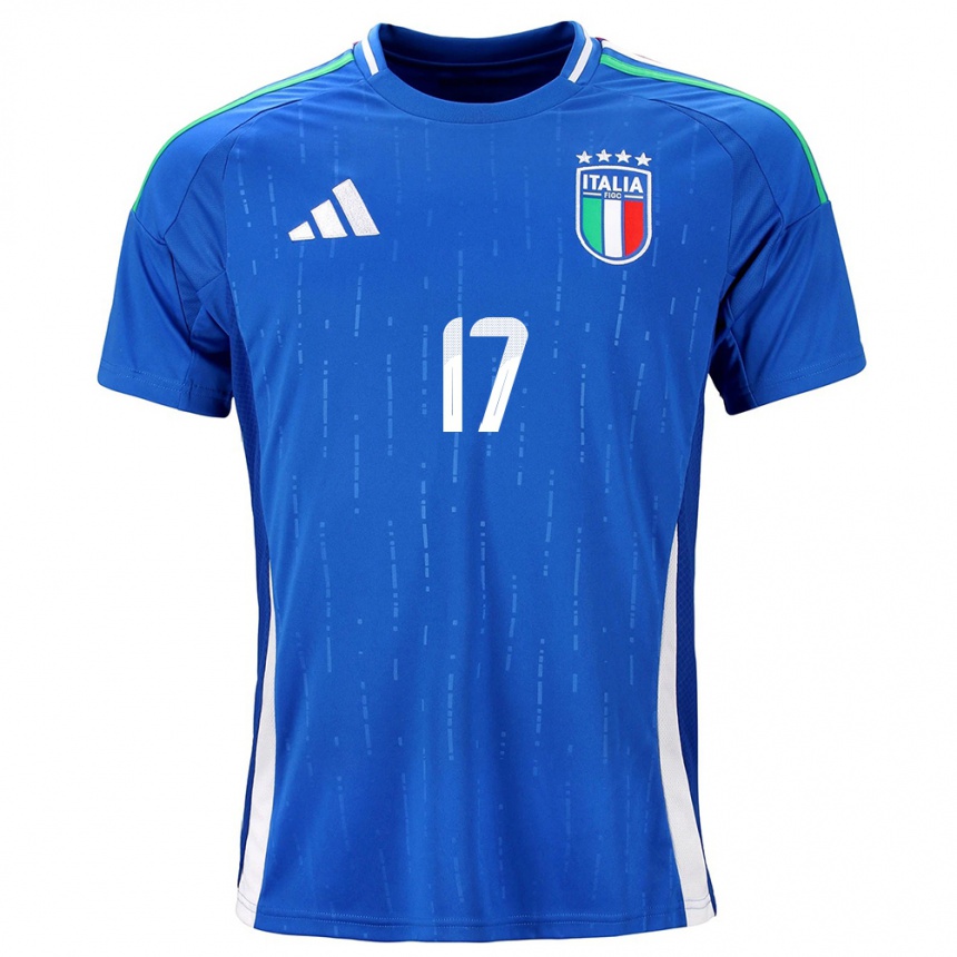 Mujer Fútbol Camiseta Italia Aaron Ciammaglichella #17 Azul 1ª Equipación 24-26 Argentina