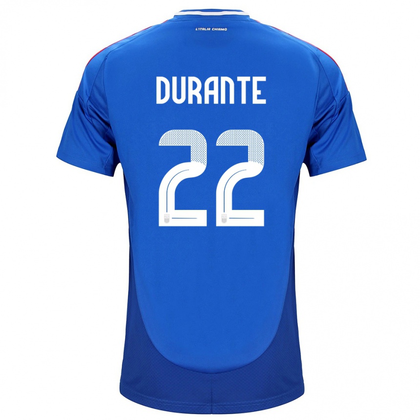 Mujer Fútbol Camiseta Italia Francesca Durante #22 Azul 1ª Equipación 24-26 Argentina