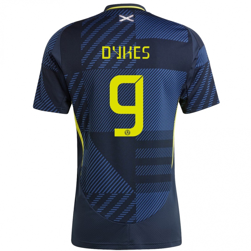 Mujer Fútbol Camiseta Escocia Lyndon Dykes #9 Azul Oscuro 1ª Equipación 24-26 Argentina