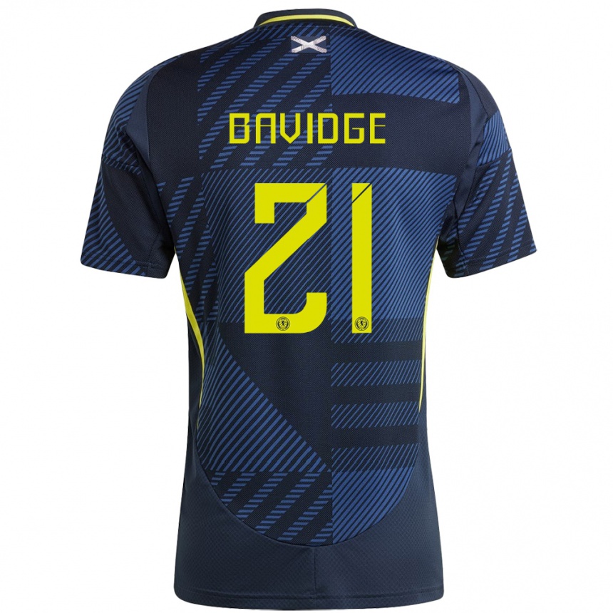 Mujer Fútbol Camiseta Escocia Alfie Bavidge #21 Azul Oscuro 1ª Equipación 24-26 Argentina