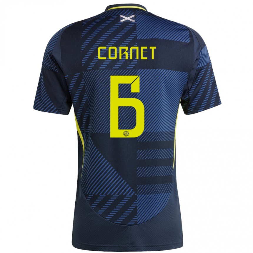 Mujer Fútbol Camiseta Escocia Chelsea Cornet #6 Azul Oscuro 1ª Equipación 24-26 Argentina