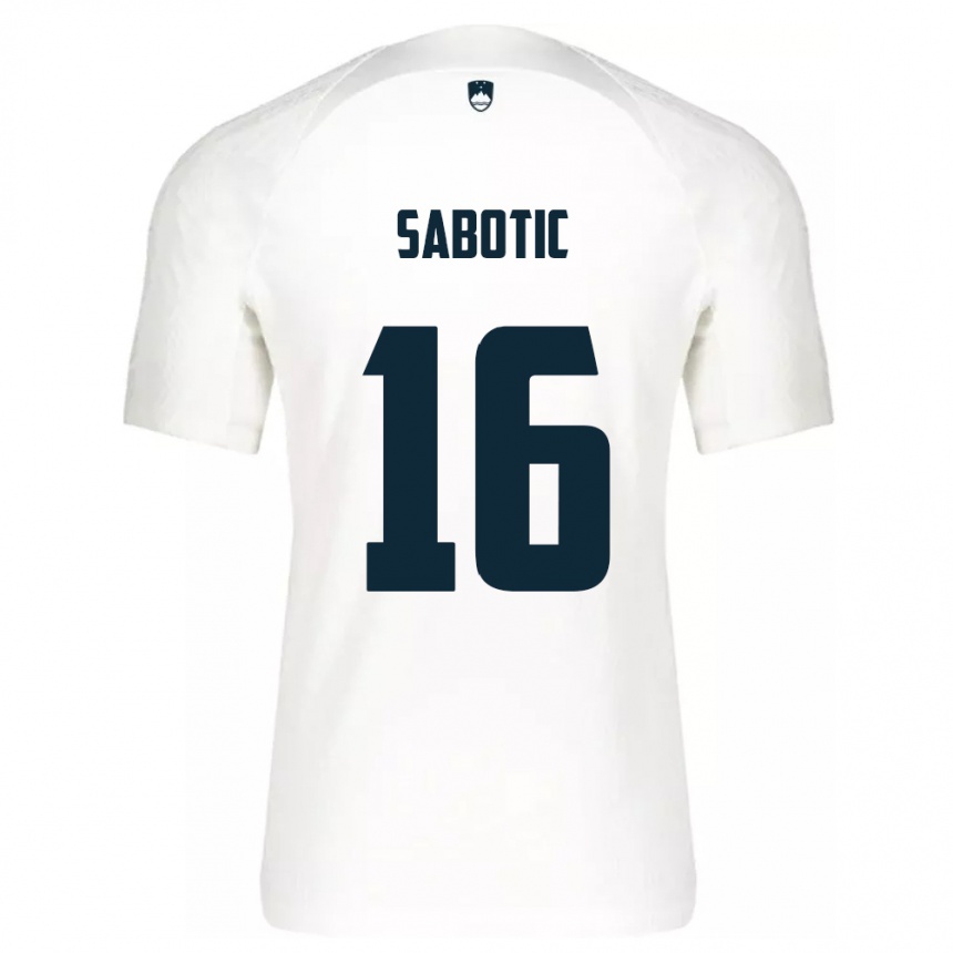 Mujer Fútbol Camiseta Eslovenia Tais Sabotic #16 Blanco 1ª Equipación 24-26 Argentina