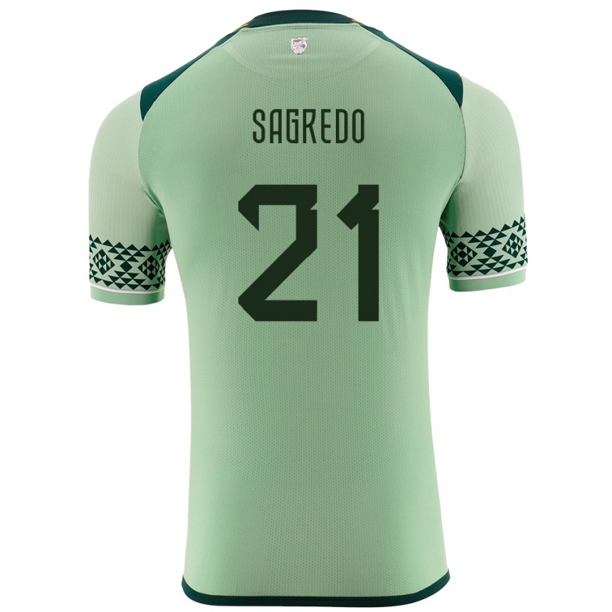 Mujer Fútbol Camiseta Bolivia José Sagredo #21 Verde Claro 1ª Equipación 24-26 Argentina