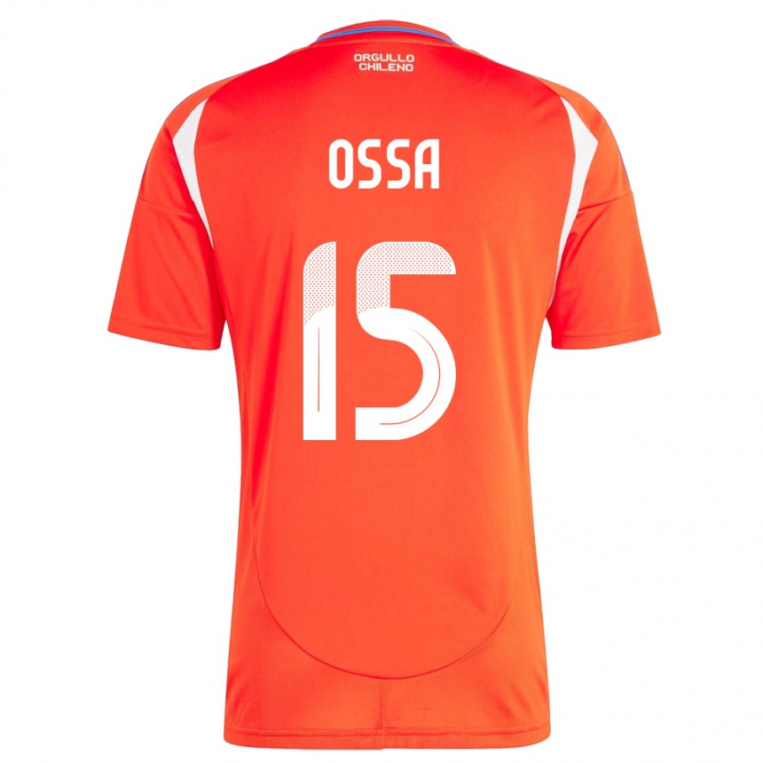 Mujer Fútbol Camiseta Chile Diego Ossa #15 Rojo 1ª Equipación 24-26 Argentina