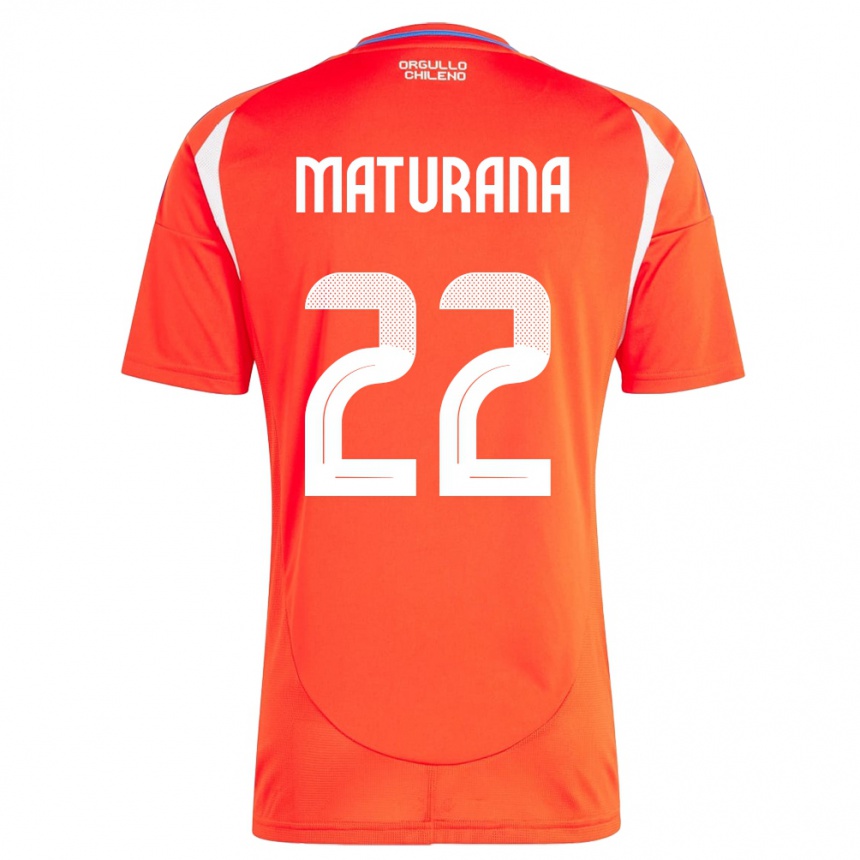 Mujer Fútbol Camiseta Chile Martín Maturana #22 Rojo 1ª Equipación 24-26 Argentina