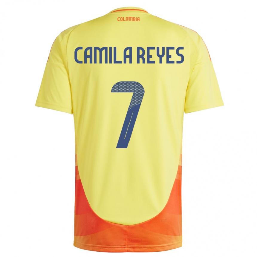 Mujer Fútbol Camiseta Colombia María Camila Reyes #7 Amarillo 1ª Equipación 24-26 Argentina