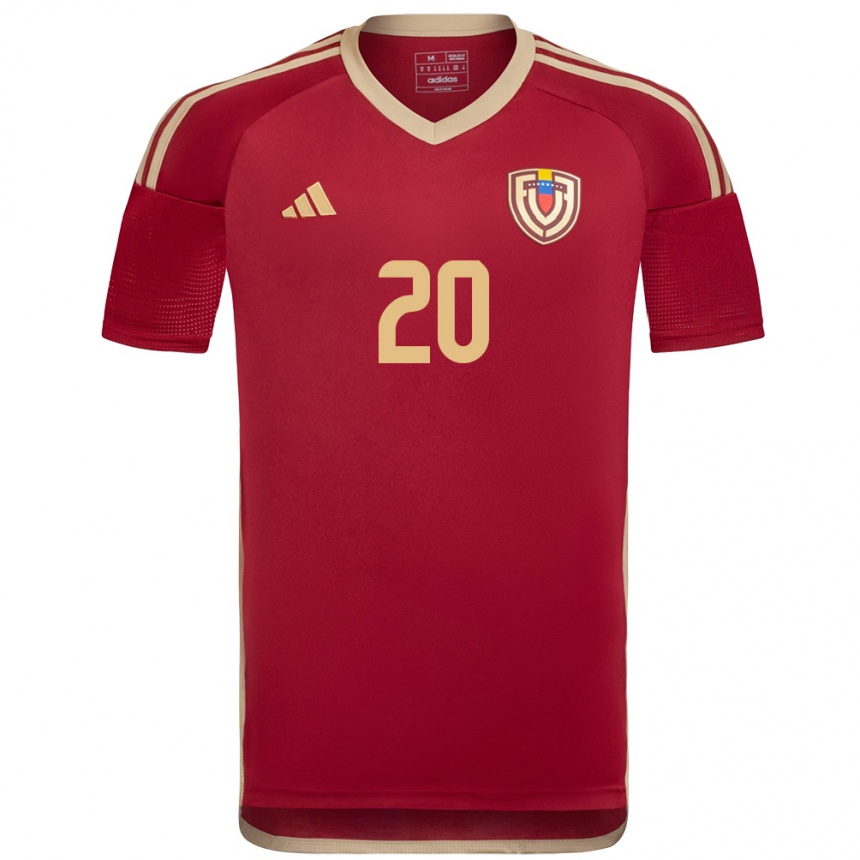 Mujer Fútbol Camiseta Venezuela Luis Balbo #20 Borgoña 1ª Equipación 24-26 Argentina