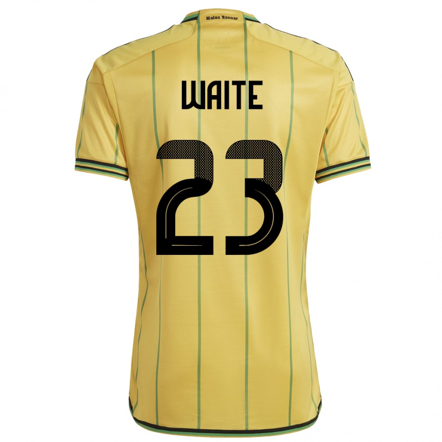 Mujer Fútbol Camiseta Jamaica Jahmali Waite #23 Amarillo 1ª Equipación 24-26 Argentina