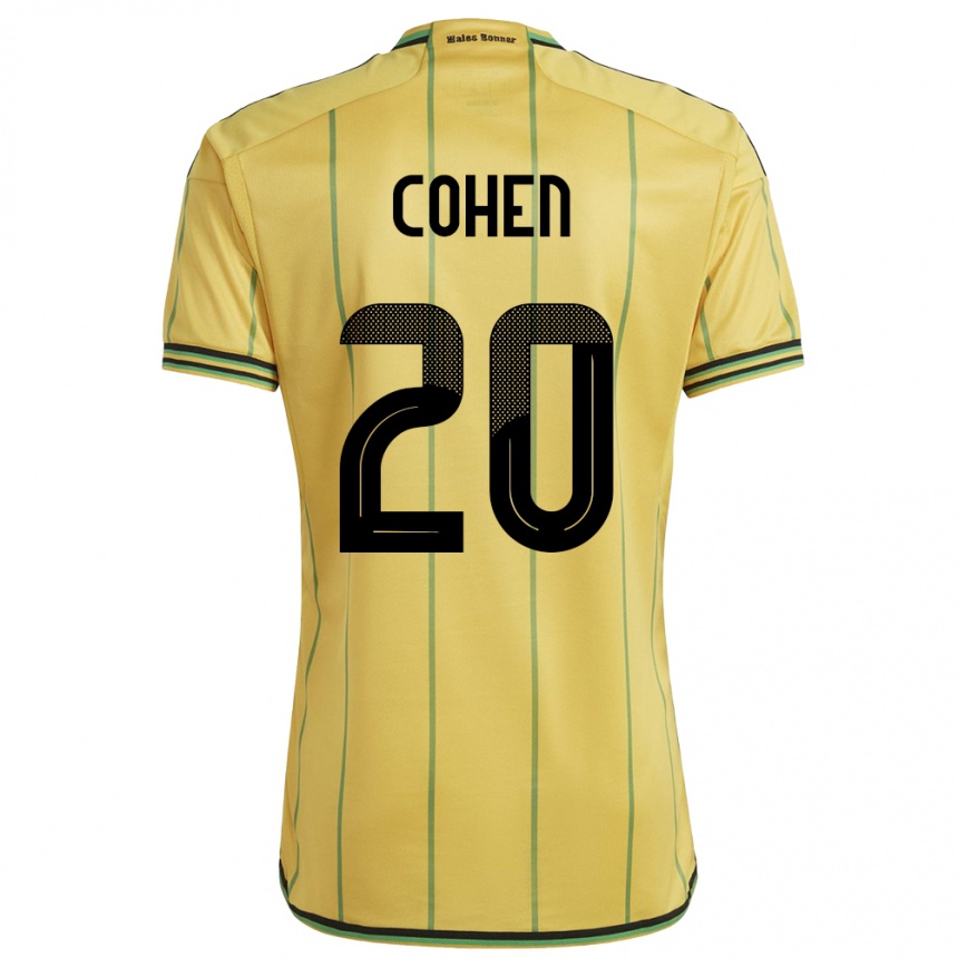 Mujer Fútbol Camiseta Jamaica Dunsting Cohen #20 Amarillo 1ª Equipación 24-26 Argentina