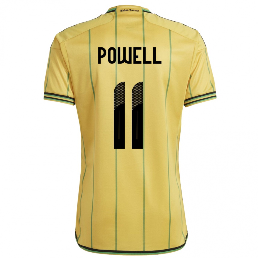 Mujer Fútbol Camiseta Jamaica Destiny Powell #11 Amarillo 1ª Equipación 24-26 Argentina