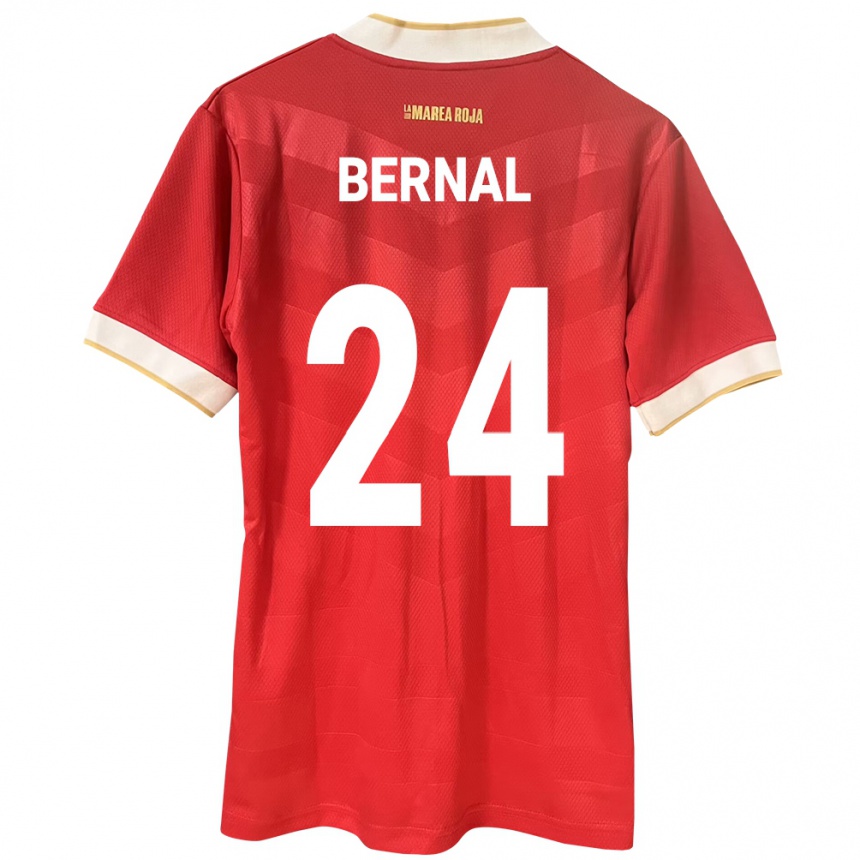 Mujer Fútbol Camiseta Panamá Kevin Bernal #24 Rojo 1ª Equipación 24-26 Argentina