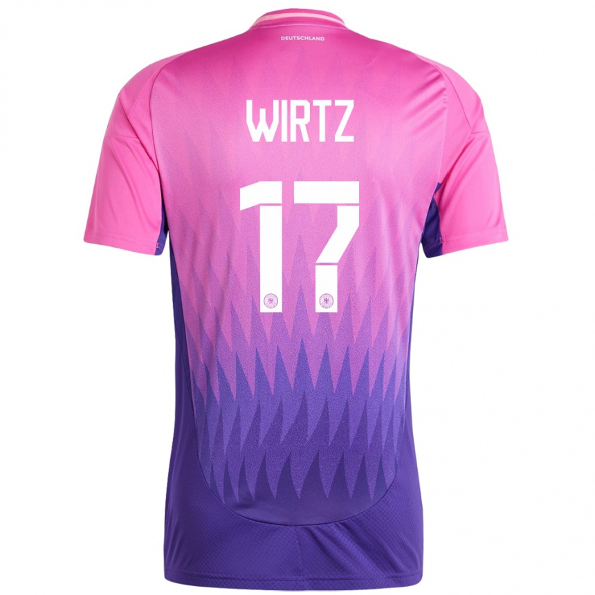 Mujer Fútbol Camiseta Alemania Florian Wirtz #17 Rosado Morado 2ª Equipación 24-26 Argentina