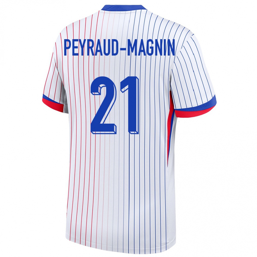 Mujer Fútbol Camiseta Francia Pauline Peyraud Magnin #21 Blanco 2ª Equipación 24-26 Argentina