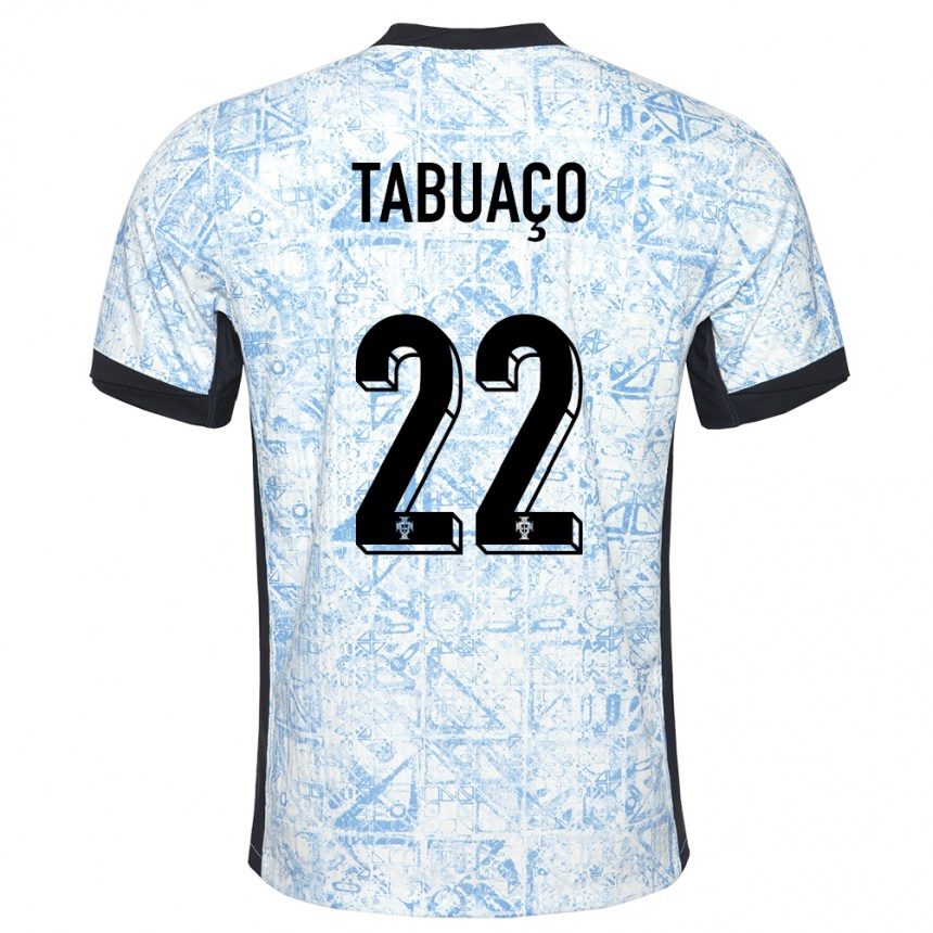 Mujer Fútbol Camiseta Portugal Goncalo Tabuaco #22 Crema Azul 2ª Equipación 24-26 Argentina