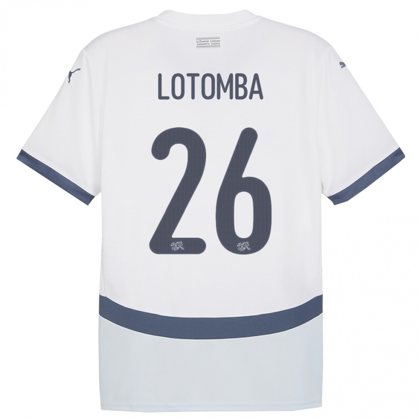 Mujer Fútbol Camiseta Suiza Jordan Lotomba #26 Blanco 2ª Equipación 24-26 Argentina