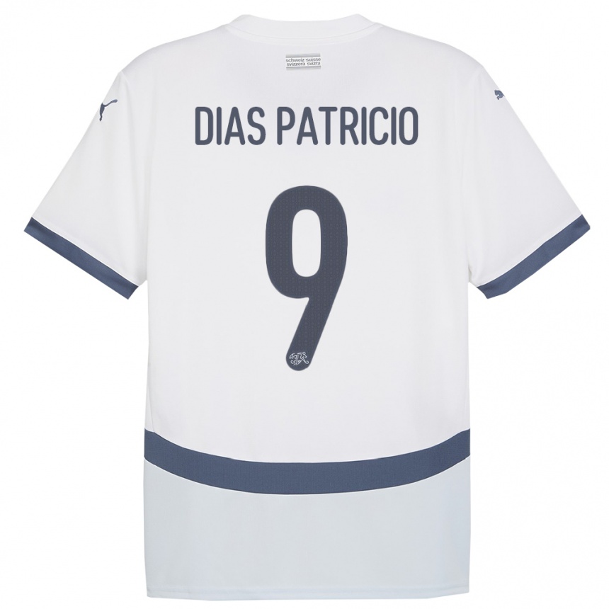 Mujer Fútbol Camiseta Suiza Alexandre Dias Patricio #9 Blanco 2ª Equipación 24-26 Argentina