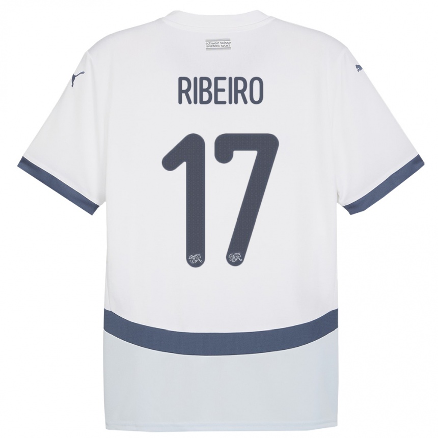 Mujer Fútbol Camiseta Suiza Joel Ribeiro #17 Blanco 2ª Equipación 24-26 Argentina