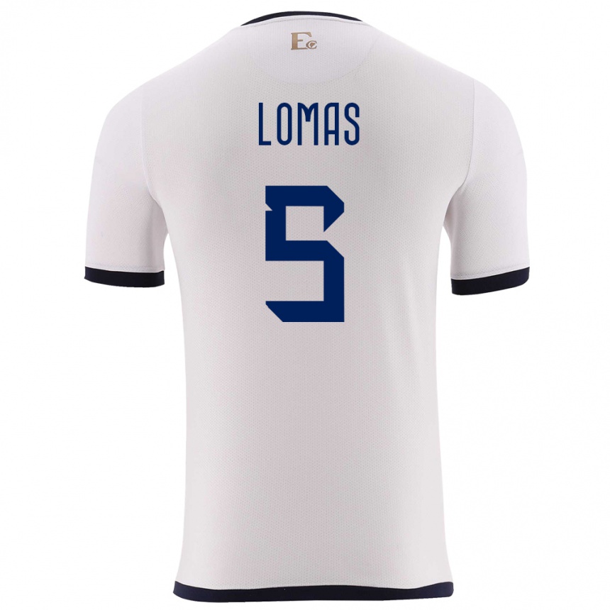 Mujer Fútbol Camiseta Ecuador Ariana Lomas #5 Blanco 2ª Equipación 24-26 Argentina