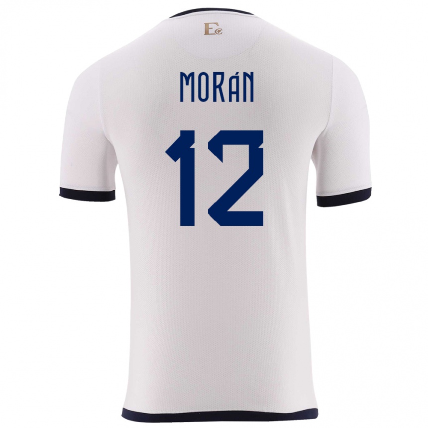 Mujer Fútbol Camiseta Ecuador Andrea Moran #12 Blanco 2ª Equipación 24-26 Argentina