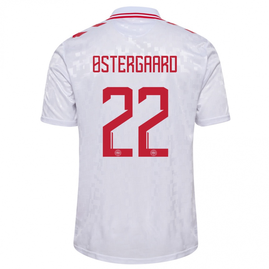 Mujer Fútbol Camiseta Dinamarca Maja Bay Ostergaard #22 Blanco 2ª Equipación 24-26 Argentina