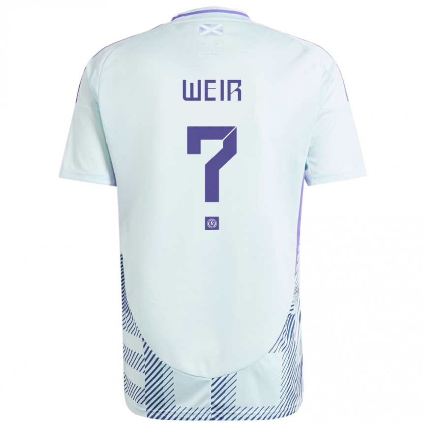 Mujer Fútbol Camiseta Escocia Caroline Weir #0 Azul Menta Claro 2ª Equipación 24-26 Argentina