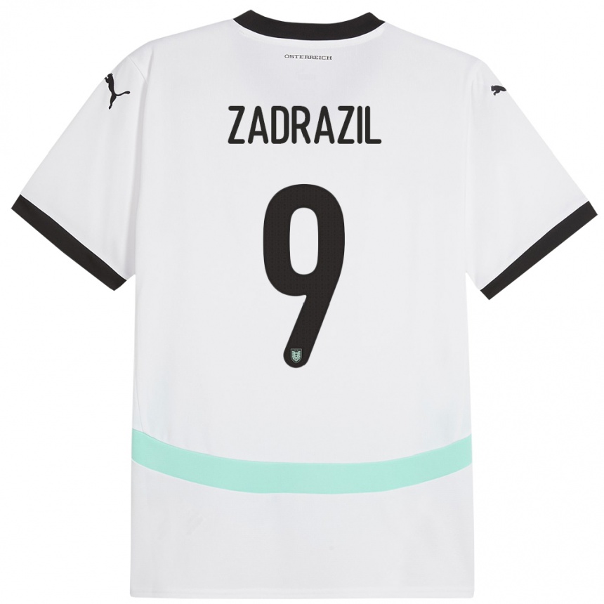 Mujer Fútbol Camiseta Austria Sarah Zadrazil #9 Blanco 2ª Equipación 24-26 Argentina