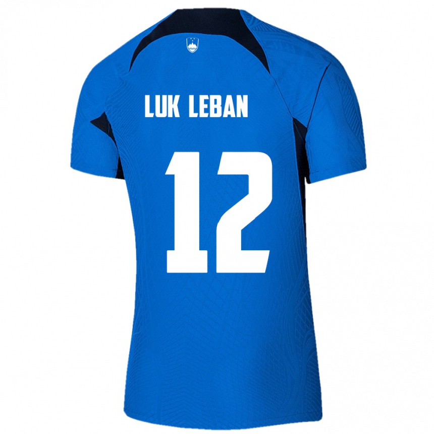 Mujer Fútbol Camiseta Eslovenia Zan Luk Leban #12 Azul 2ª Equipación 24-26 Argentina