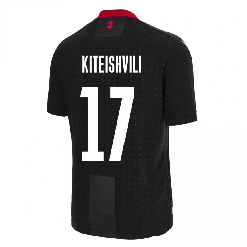 Mujer Fútbol Camiseta Georgia Otar Kiteishvili #17 Negro 2ª Equipación 24-26 Argentina