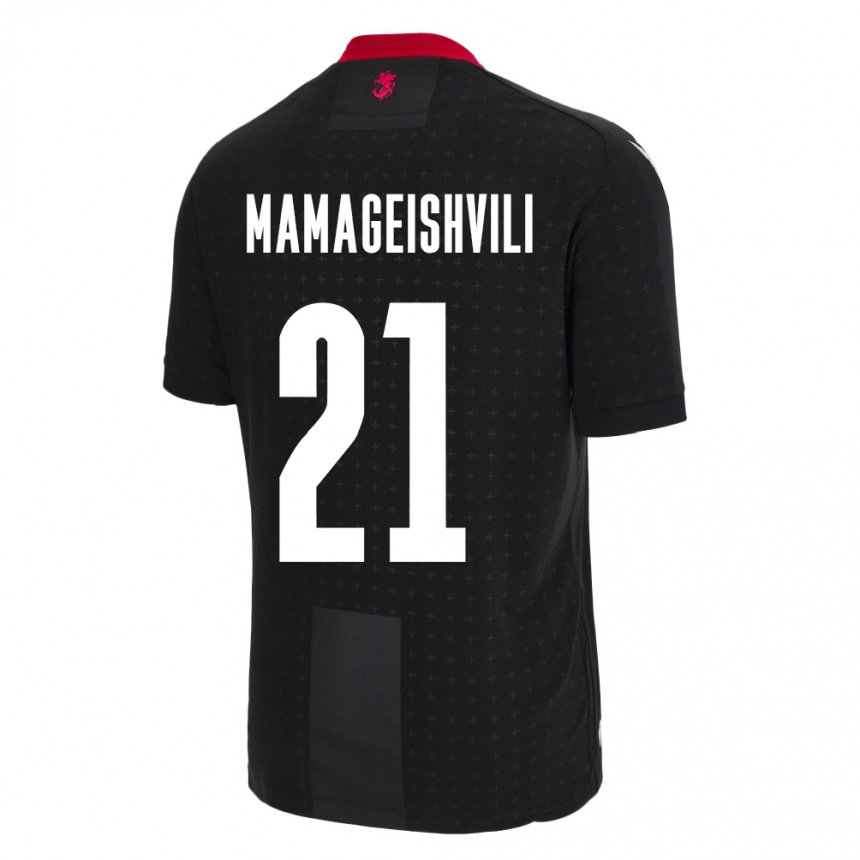 Mujer Fútbol Camiseta Georgia Otar Mamageishvili #21 Negro 2ª Equipación 24-26 Argentina