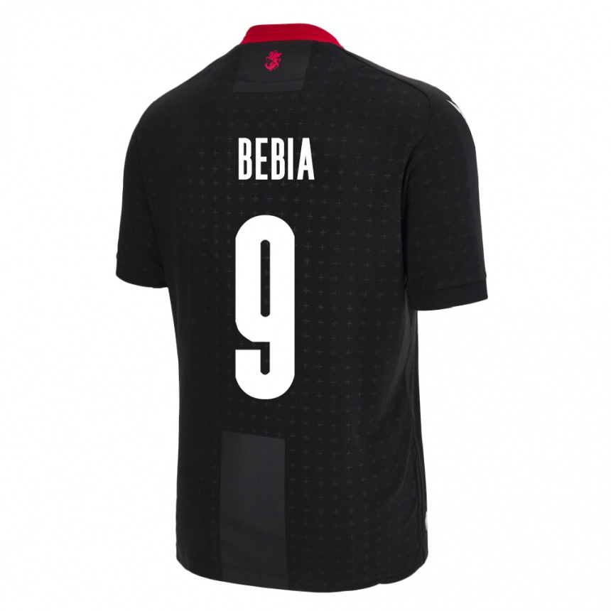 Mujer Fútbol Camiseta Georgia Maiko Bebia #9 Negro 2ª Equipación 24-26 Argentina