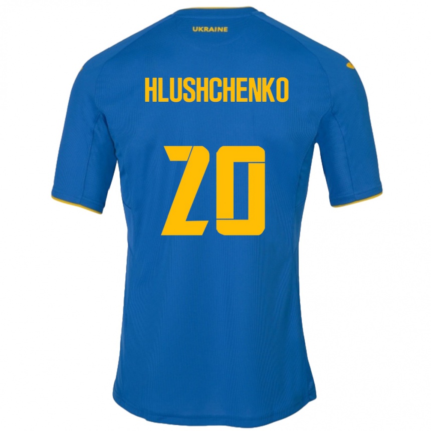 Mujer Fútbol Camiseta Ucrania Inna Hlushchenko #20 Azul 2ª Equipación 24-26 Argentina