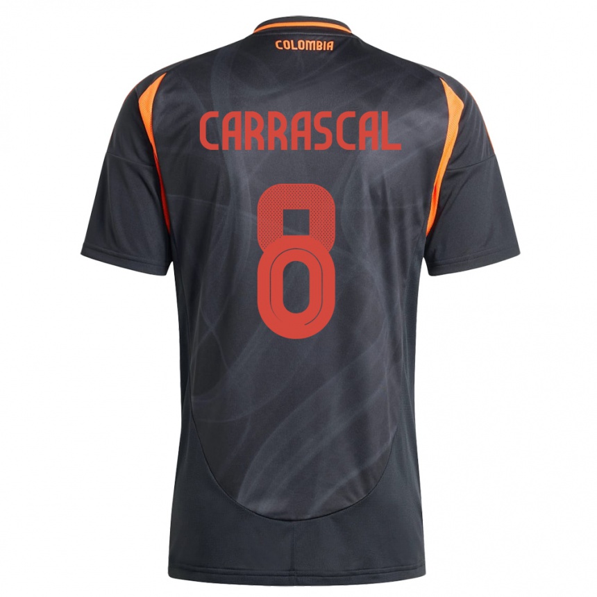 Mujer Fútbol Camiseta Colombia Jorge Carrascal #8 Negro 2ª Equipación 24-26 Argentina