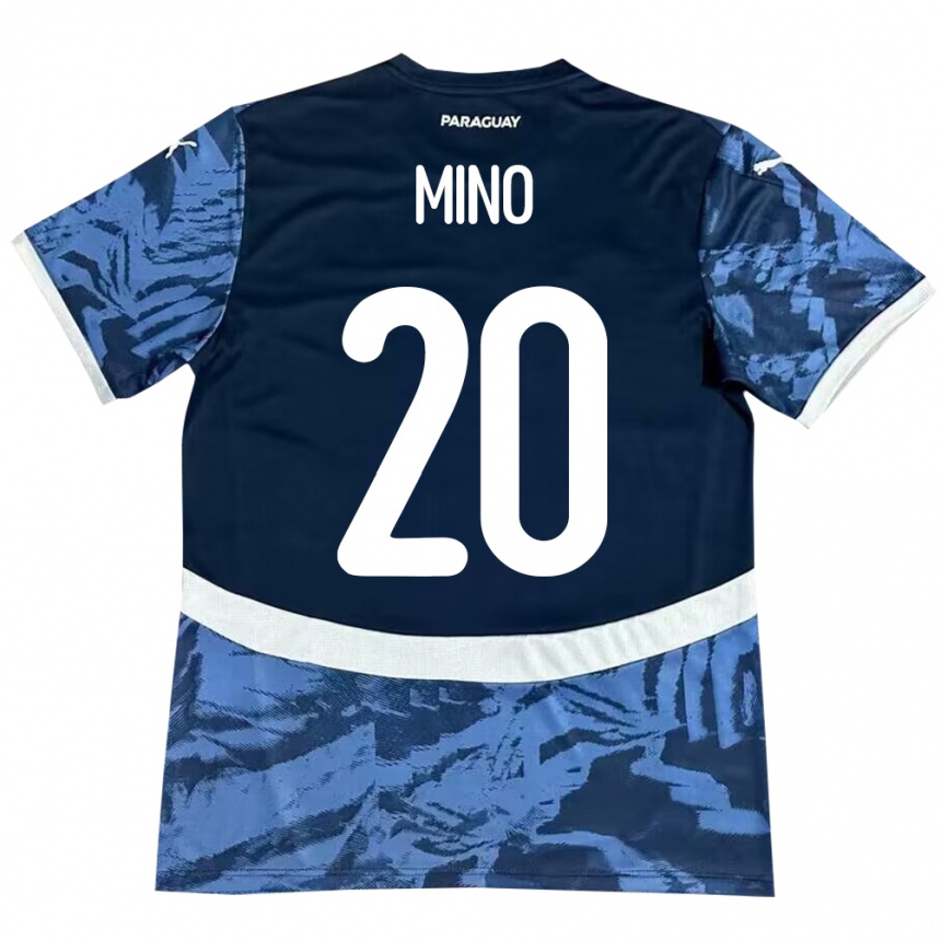 Mujer Fútbol Camiseta Paraguay César Miño #20 Azul 2ª Equipación 24-26 Argentina